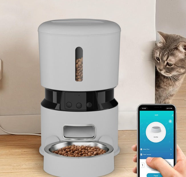 Smart Automatic Pet Feeder with WiFi App Control & Portion Timer for Cats & Dogs