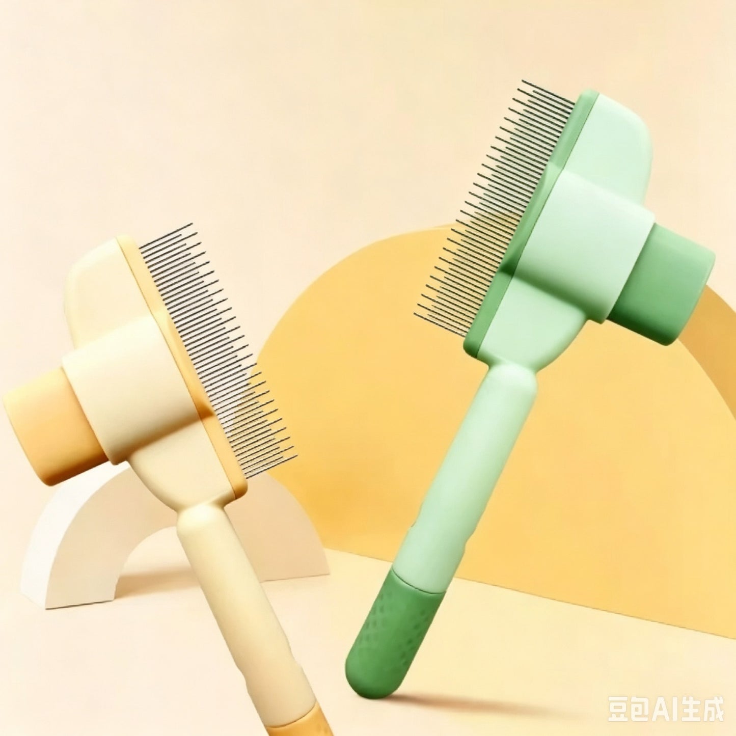 One-Click Self-Cleaning Pet Grooming Brush – Quick Release Deshedding Comb for Cats & Dogs