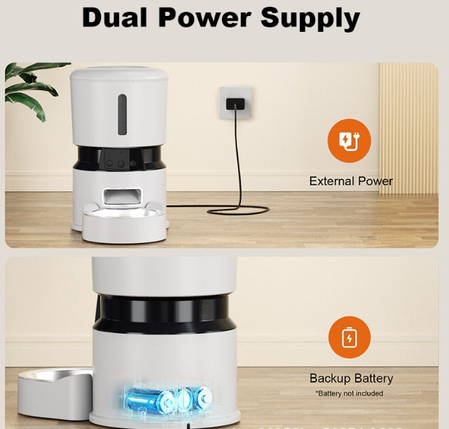 Smart Automatic Pet Feeder with WiFi App Control & Portion Timer for Cats & Dogs