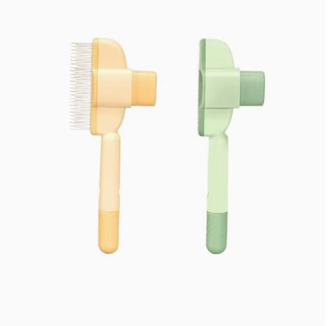 One-Click Self-Cleaning Pet Grooming Brush – Quick Release Deshedding Comb for Cats & Dogs